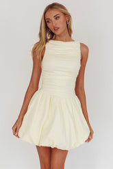 Dalayla Sleeveless Balloon Skirt Mini Dress Butter