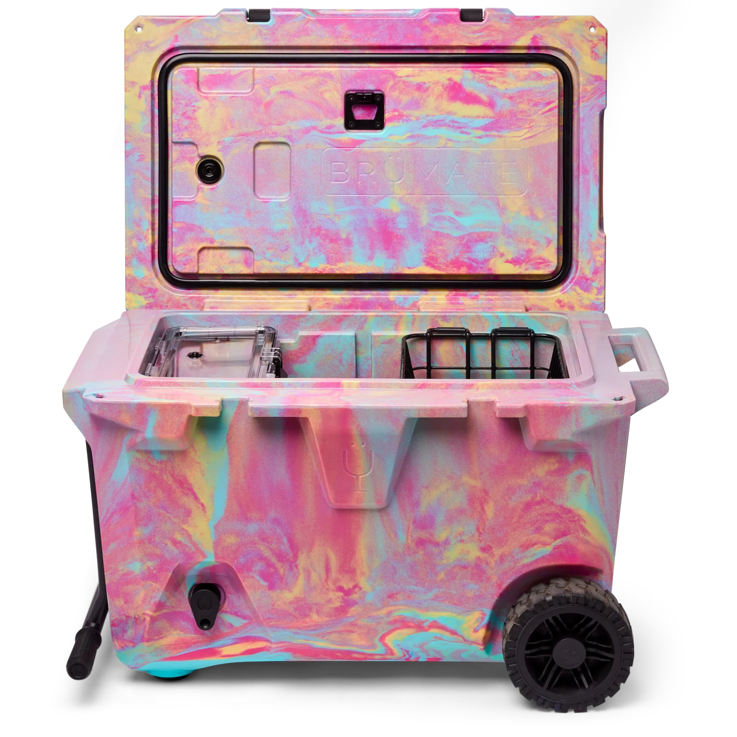 BrüTank 55-Quart Rolling Cooler Rainbow Swirl